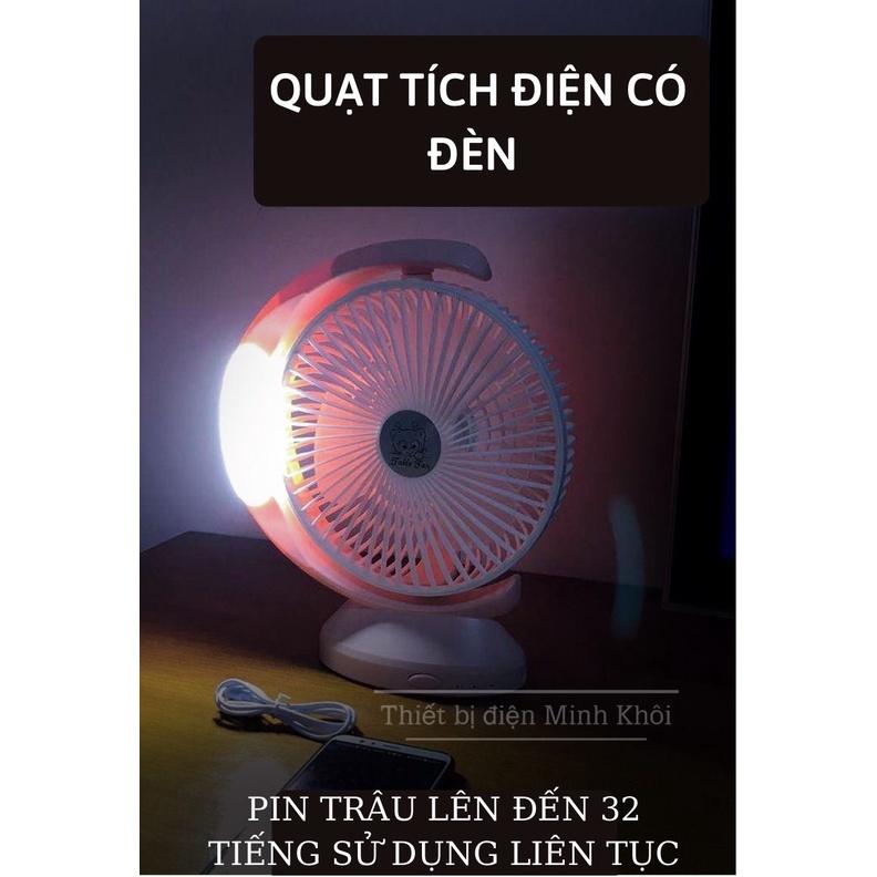 Quạt tích điện để bàn đèn Led