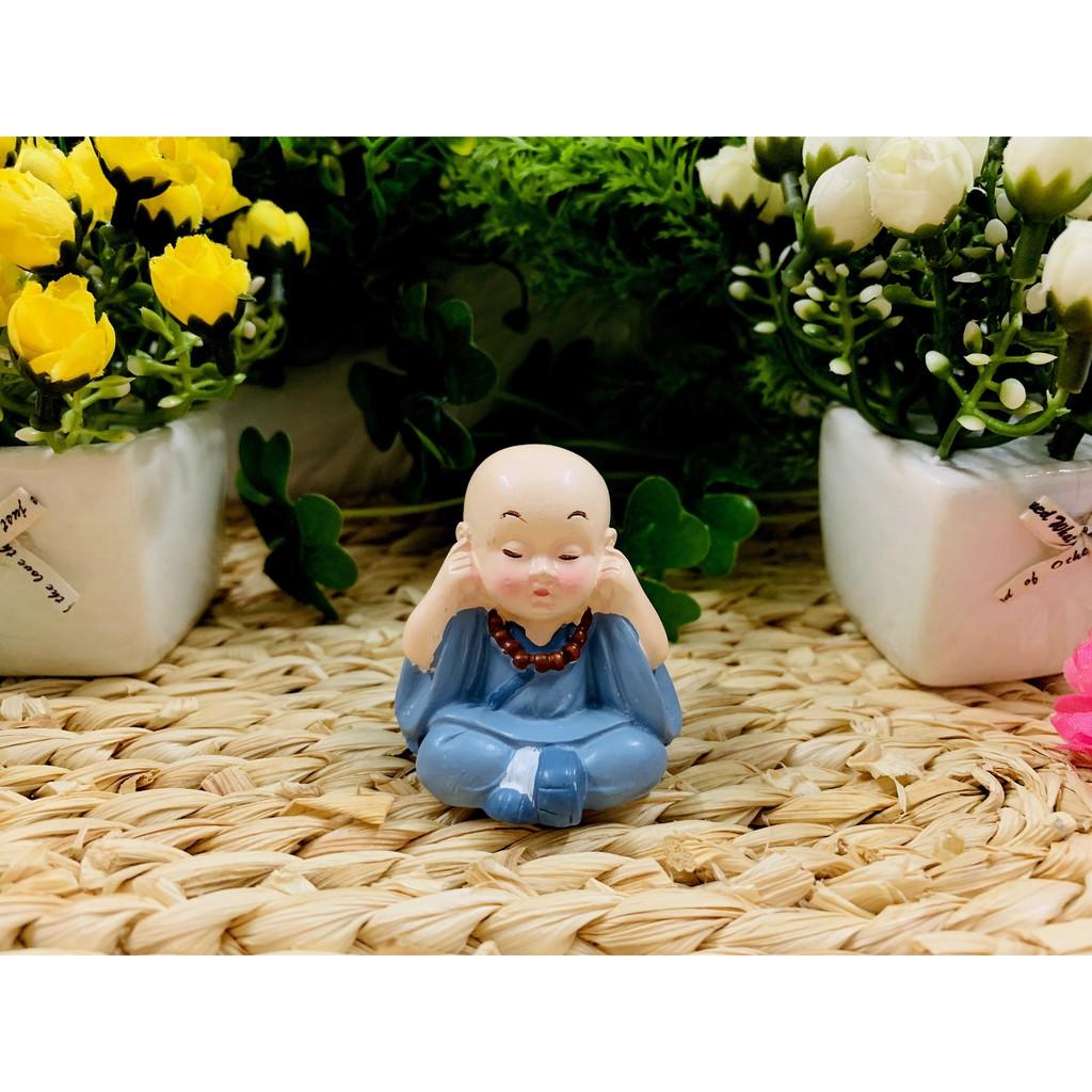 Bộ 4 tượng chú tiểu tứ không gốm sứ