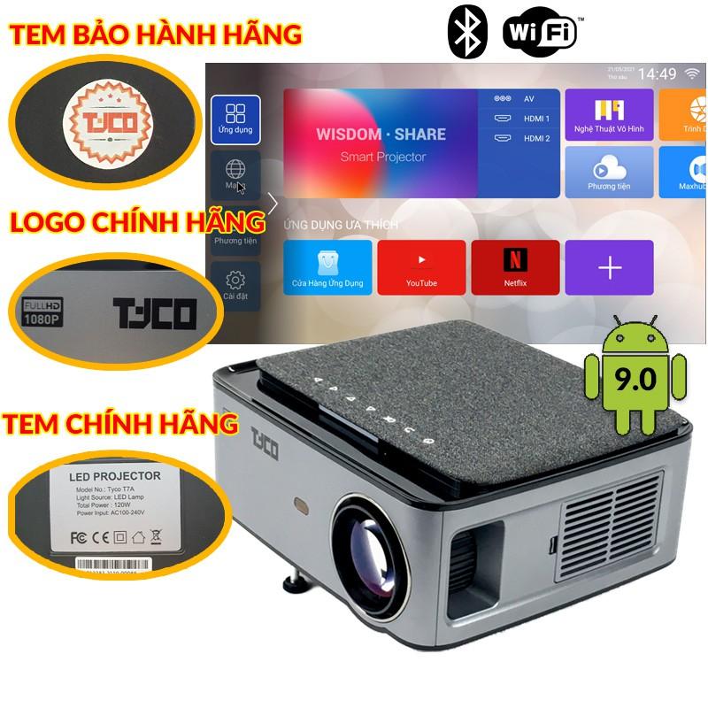 Máy chiếu Android TYCO T7A WIFI Full HD 1080p 2022 trình chiếu không dây từ điện thoại - Hàng chính hãng