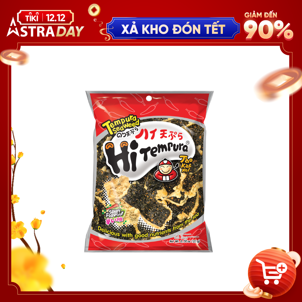  Snack rong biển Tao Kae Noi Tempura vị Cay 25g