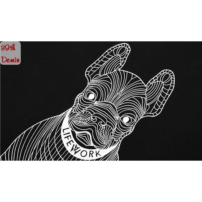 Áo nỉ BULLDOG cổ tròn phong cách Hip Hop graffiti sweater unisex Form rộng Free Size