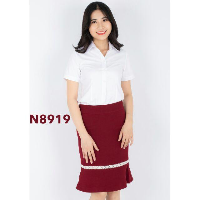 Áo trắng Thái Hòa vải sợi tre tay ngắn mã N8919-01