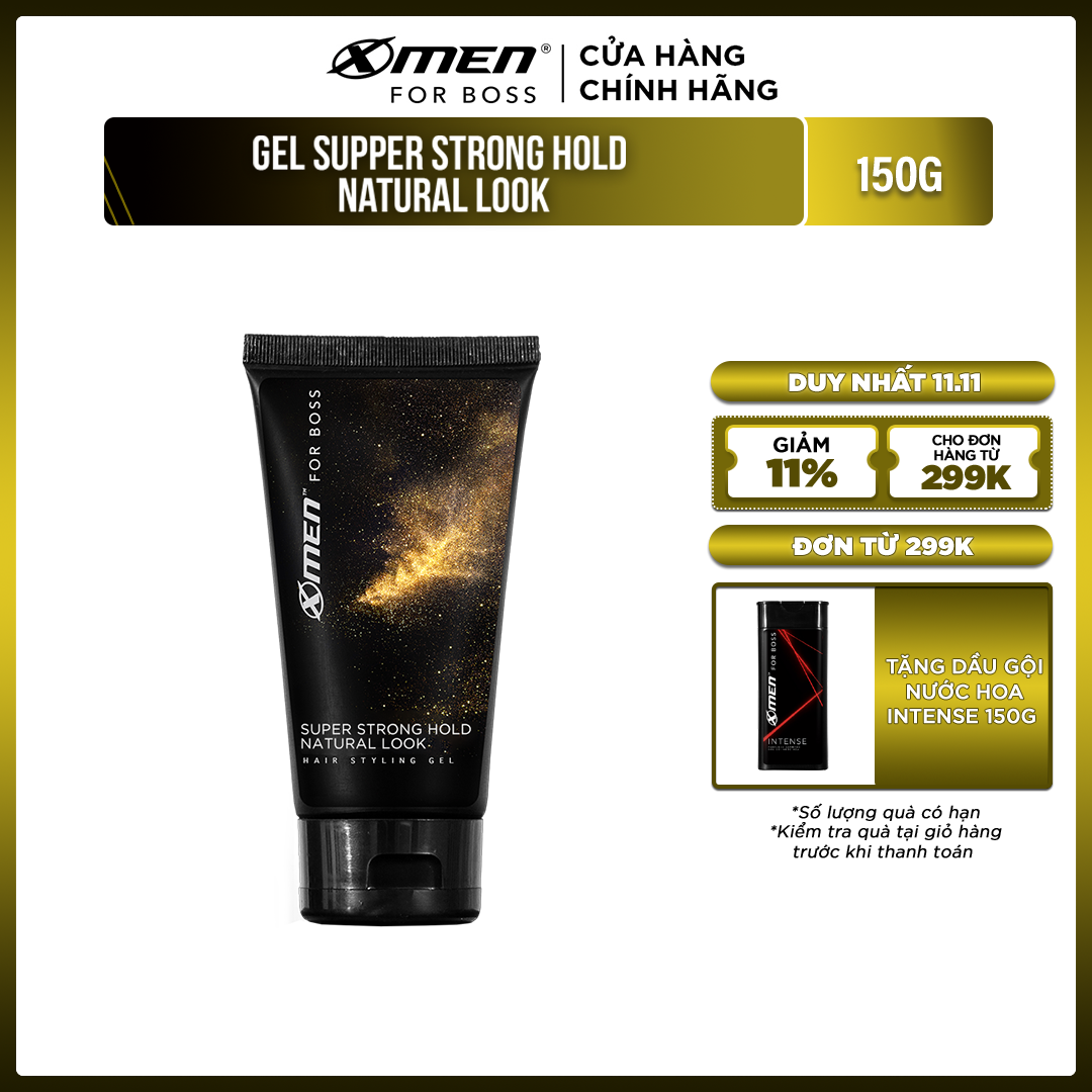 Keo vuốt tóc X-Men For Boss Gel Super Strong Hold Nature Look 150g