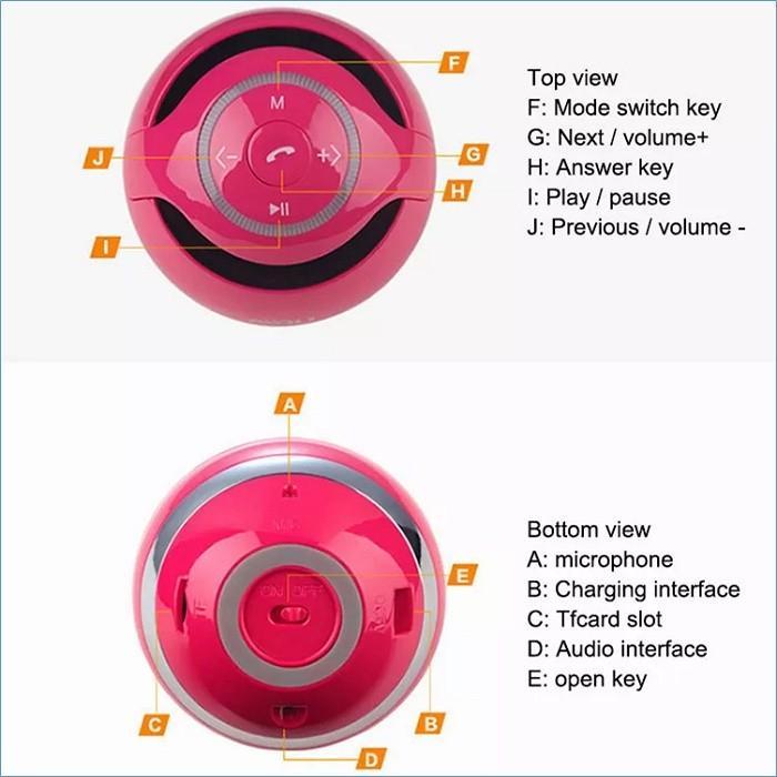 Loa bluetooth hình trứng YST-175 quả cầu tròn, chất lượng âm thanh hoàn hảo, thiết kế thông minh, đẹp mắt
