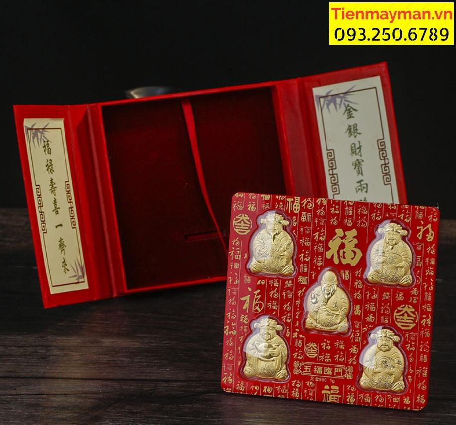 Bộ 5 Ông Ngũ Phúc tượng trưng mạ vàng - PASA COLLECTION