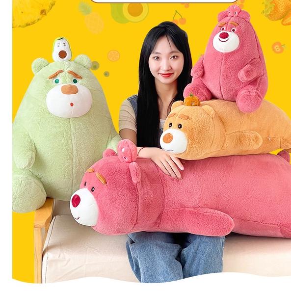 Gấu bông Lotso Bơ, Bí đỏ, Lotso cosplay xanh lá, cam cute, Gấu dâu Mềm mịn cao cấp