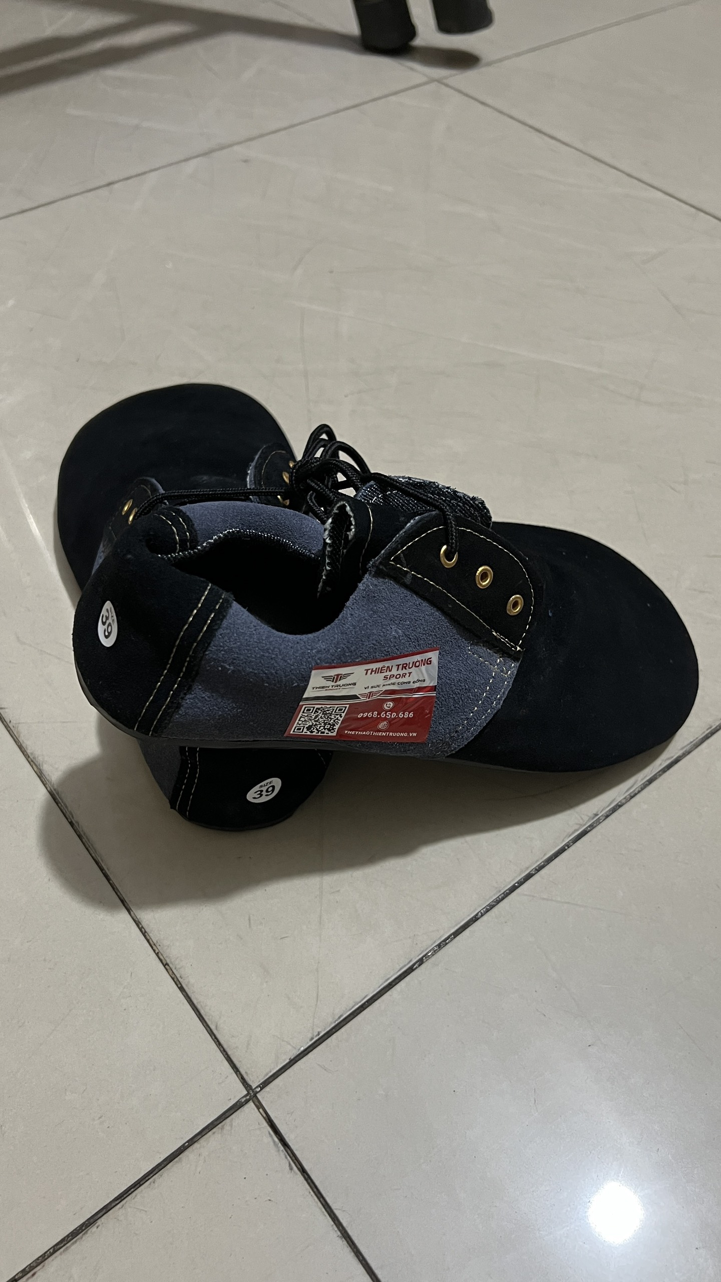 Giầy đá cầu da lộn 2 lớp, giầy mỏ vịt đá cầu T THIEN TRUONG SPORT