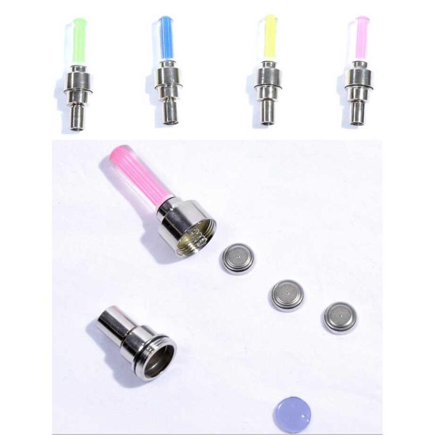 Bộ 2 Van Xe Phát Sáng Đèn LED Gắn Van Bánh Xe Đạp, Xe Máy, Ô Tô