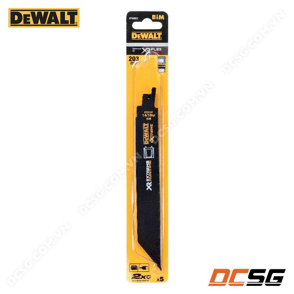 Bộ 05 lưỡi cưa kiếm cắt kim loại 14/18TPI DEWALT EXTREME | DCSG