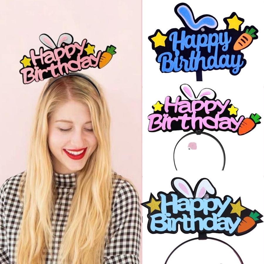 Băng Đô Cài Đầu Happy Birthday Có Đèn LED Phụ Kiện Chụp Hình Sinh Nhật Siêu Kute Cho Em Bé Người Lớn - PKSN03