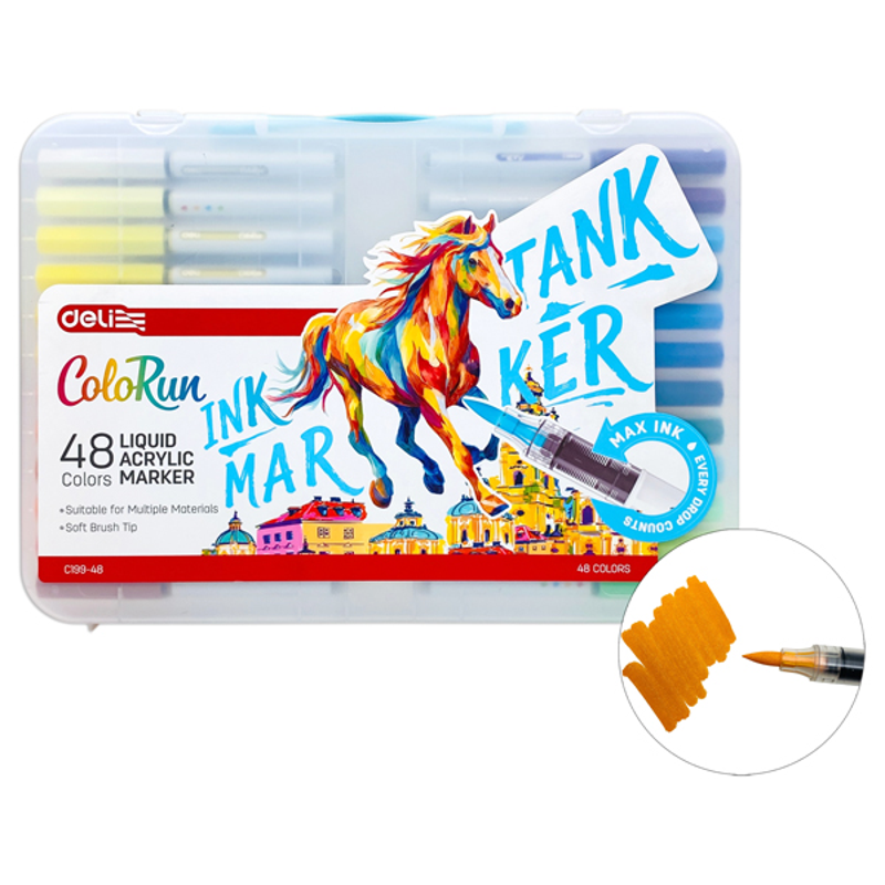 Bút Acrylic Marker Mực Lỏng 48m EC199-48