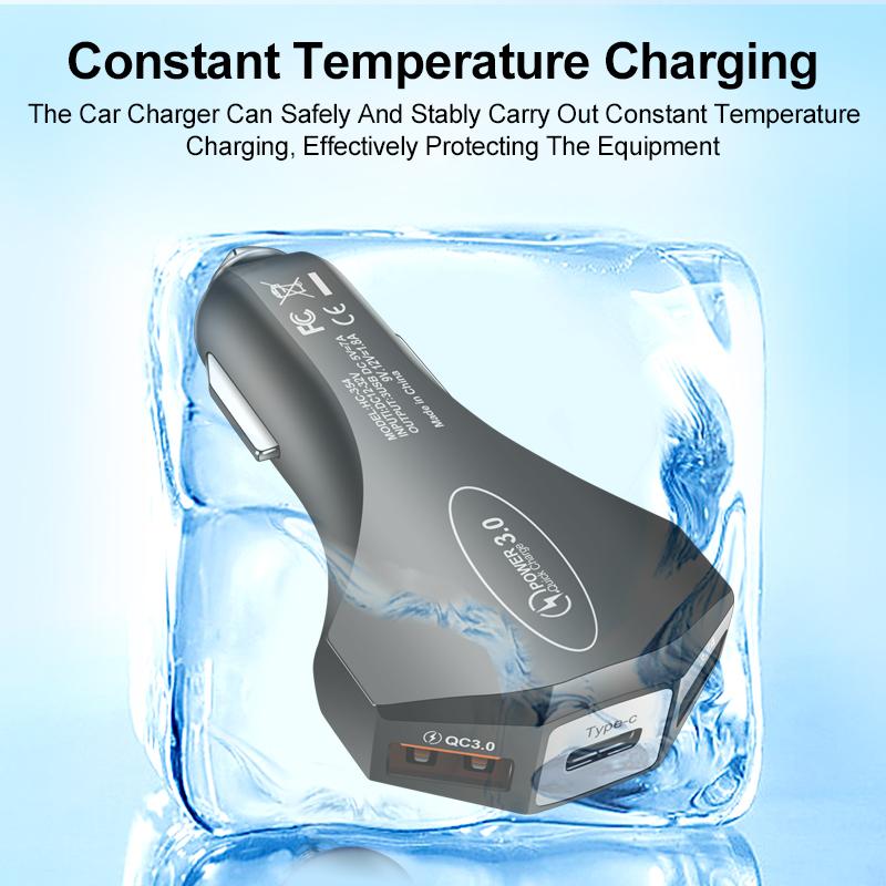 QC 3.0 Bộ sạc xe hơi phí nhanh Dual USB PD Sạc nhanh