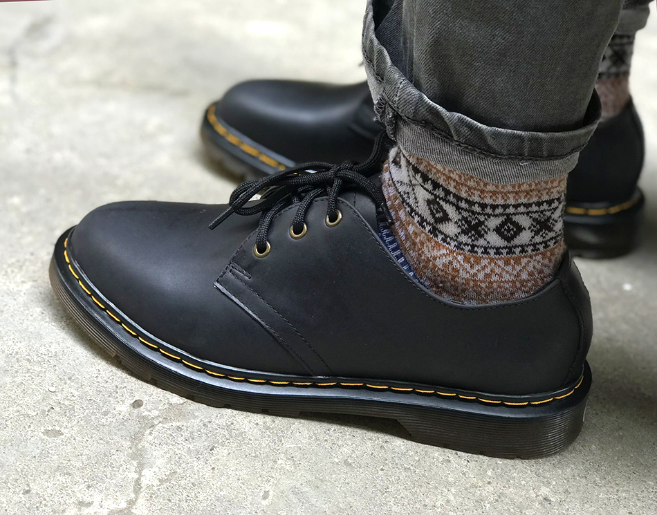 Giày nam da bò cao cấp Dr.martens 1461 MAD Shoes Đen Sáp