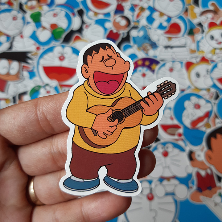 Bộ Sticker dán cao cấp chủ đề DORAEMON VÀ NHỮNG NGƯỜI BẠN - Dùng dán Xe, dán mũ bảo hiểm, dán Laptop