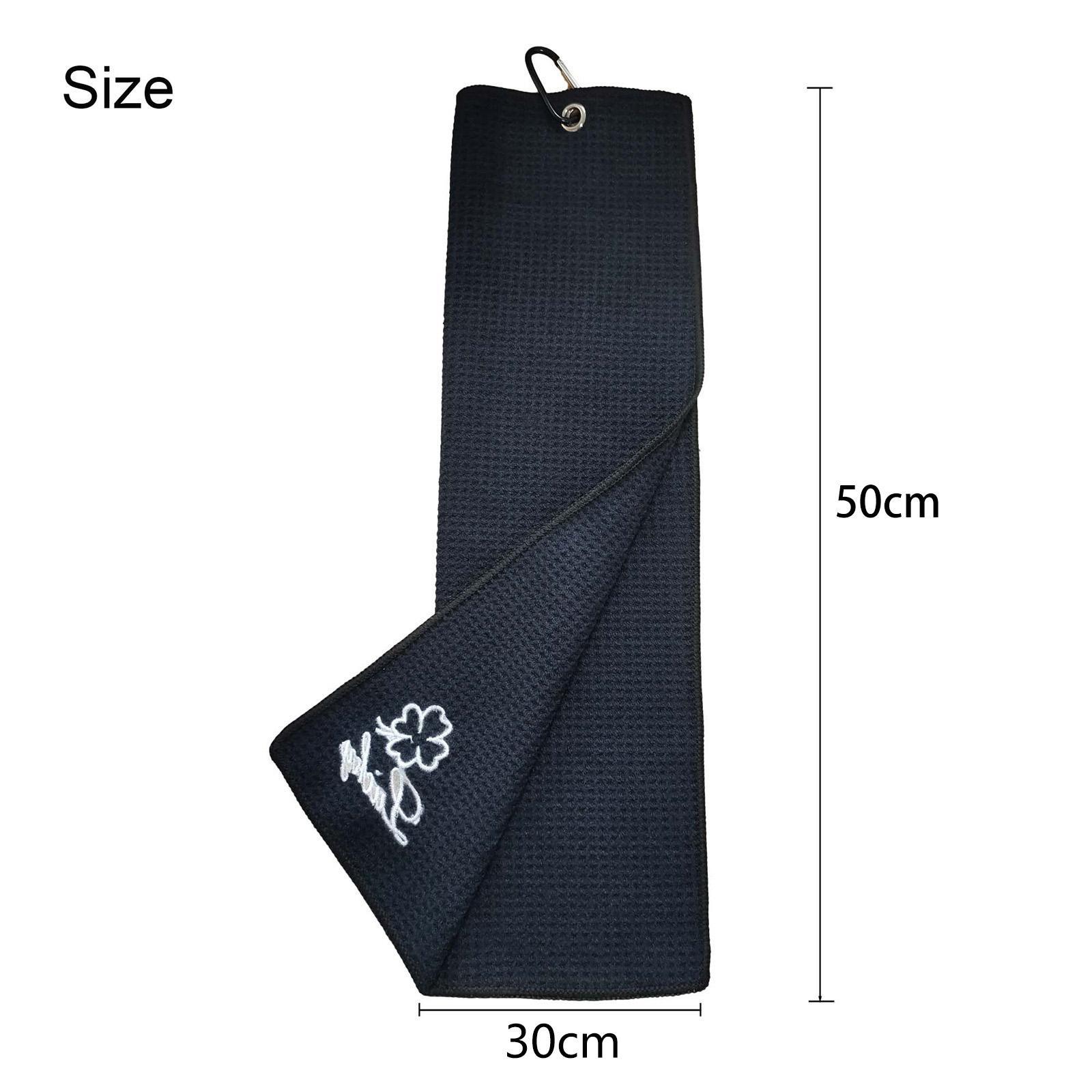 Golf Towel for Golf Bags Microfiber Towel Water Absorption with Clip Golf Club Cleaning Towel for Equipment Balls Fitness Outdoor Sports Gym