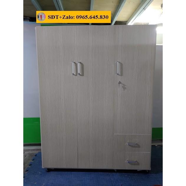 Tủ Nhựa Đài Loan Cao 1m6 Ngang 1m25 Màu Gỗ Sồi 597