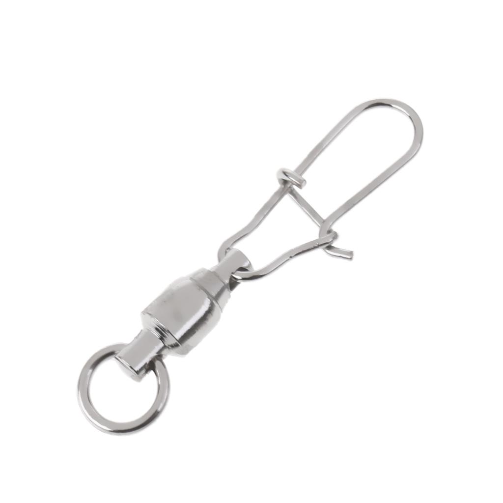 20 Pieces High-strength Fishing Ball Bearing Swivels with Nice Snaps 0#