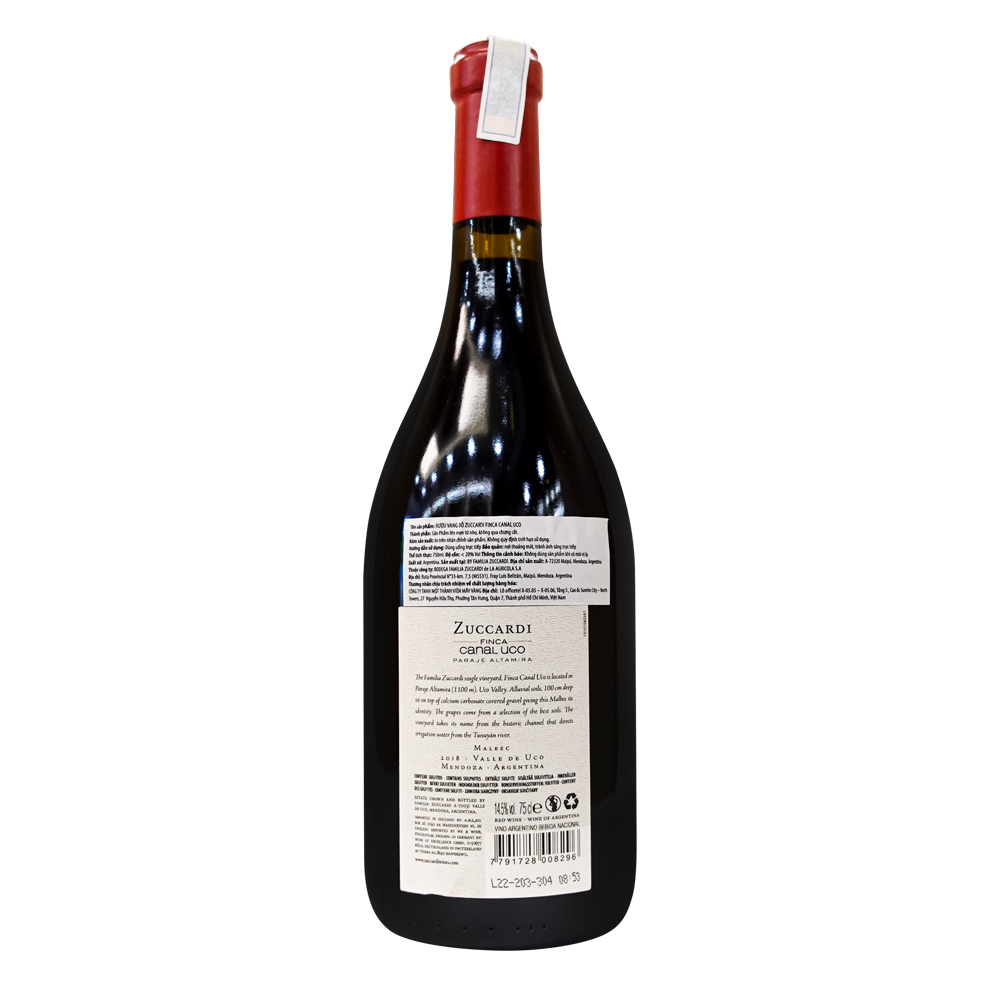 Rượu Vang Đỏ Zuccardi Finca Canal UCO 750ml 14.5% - Argentina - Hàng Chính Hãng