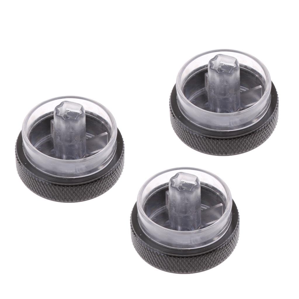 3pcs Set  Heat Control Knobs Aluminum Panel Switch for