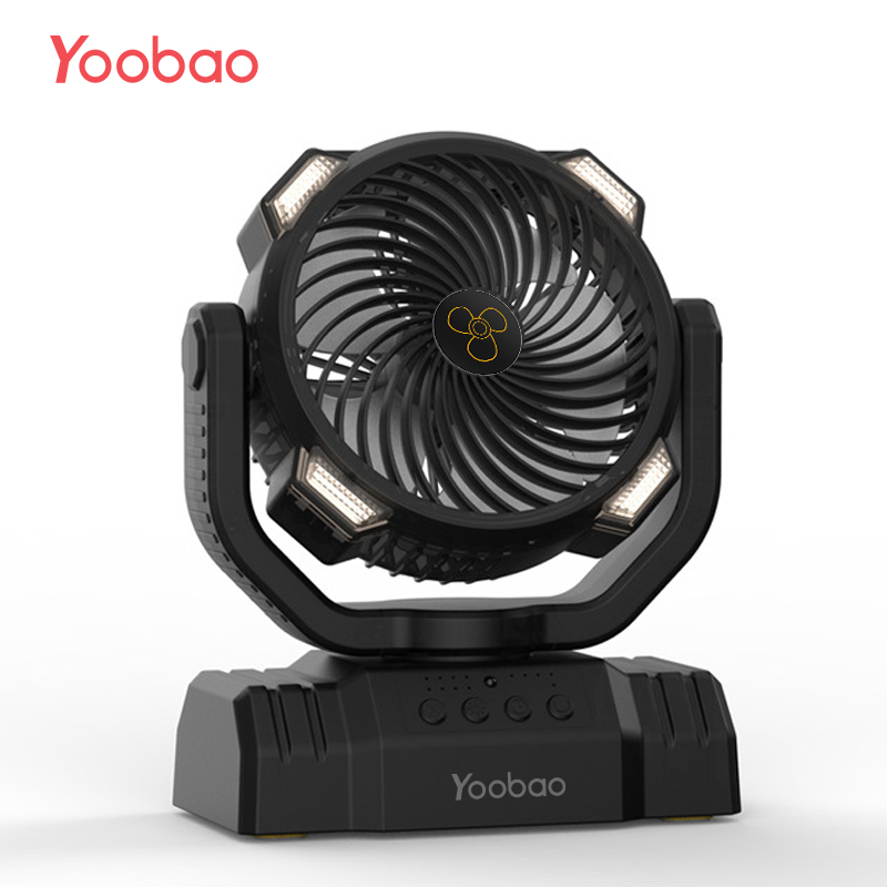 Quạt Tích Điện Yoobao F8 PRO - 10.000mAh | Điều Khiển Từ Xa | Xoay 360° | Đèn LED | Sạc Dự Phòng - Hàng chính hãng