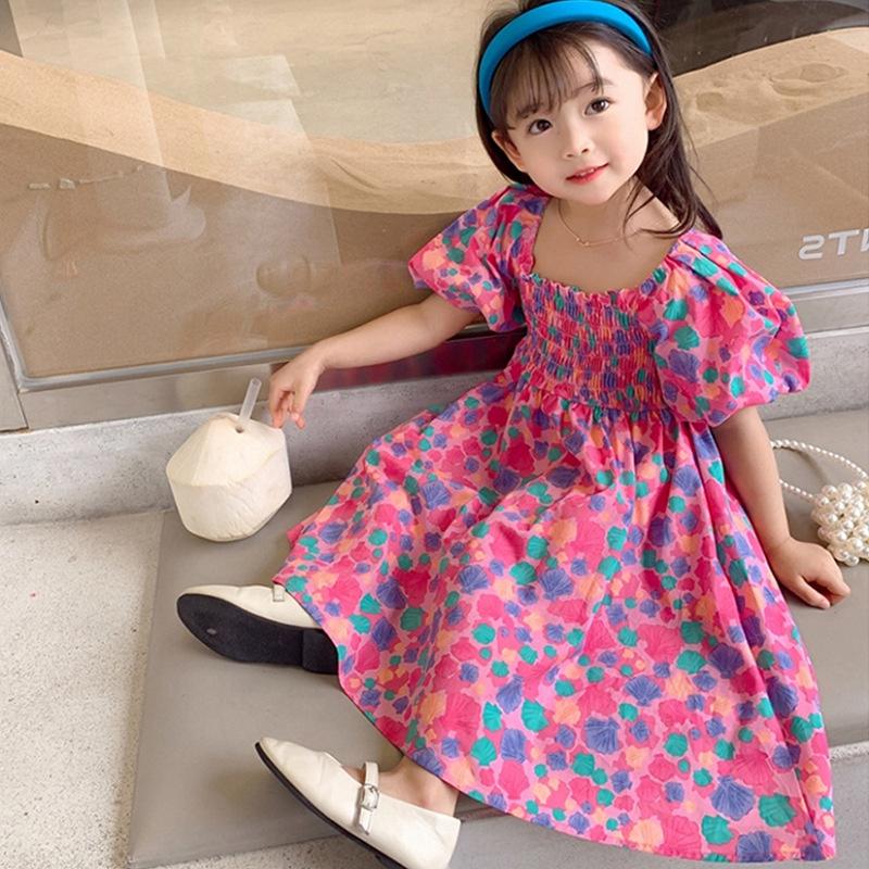 VT36 Size90-130 (10-25kg) Váy đầm cho bé gái (Đầm babydoll vải thô Hàn Quốc) Thời trang trẻ Em hàng quảng châu