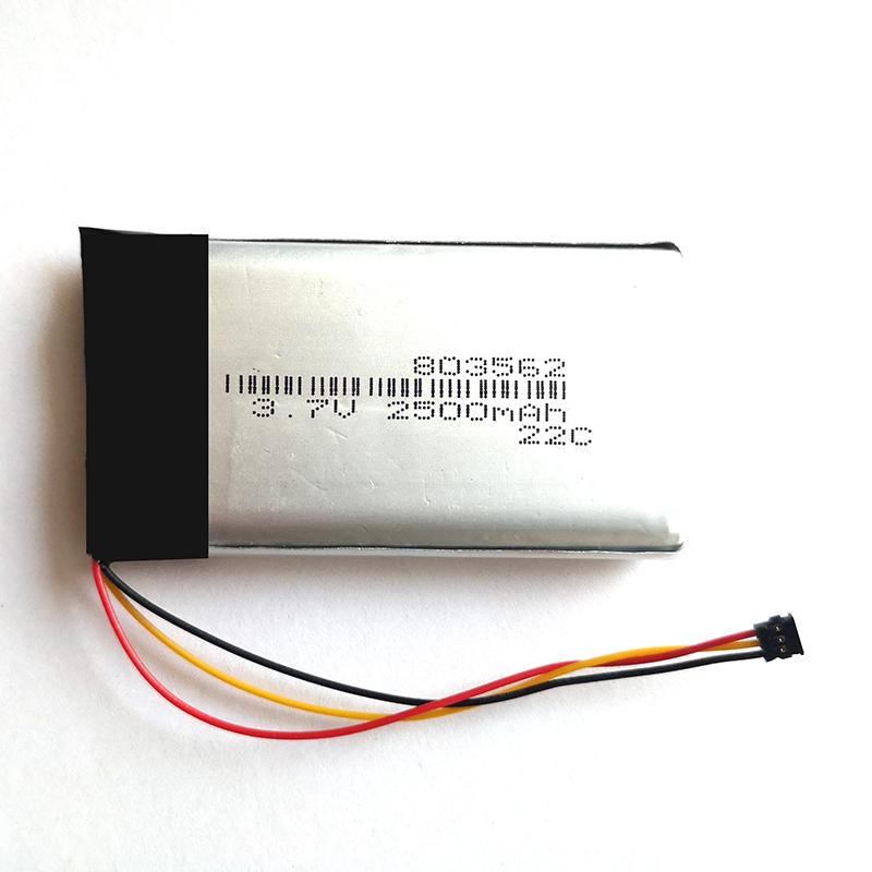 3 Dây Kết Nối 3.7V 2500MAh 803562 Sạc Li Polymer Pin Li-ion Cho Xe Đạp Dash Cam Đầu Ghi Hình GPS SIGMA ROX12.0