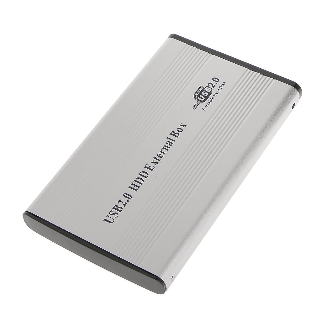USB2.0 HDD Hard Drive External Enclosure 2.5" IDE PATA HDD Case Gray