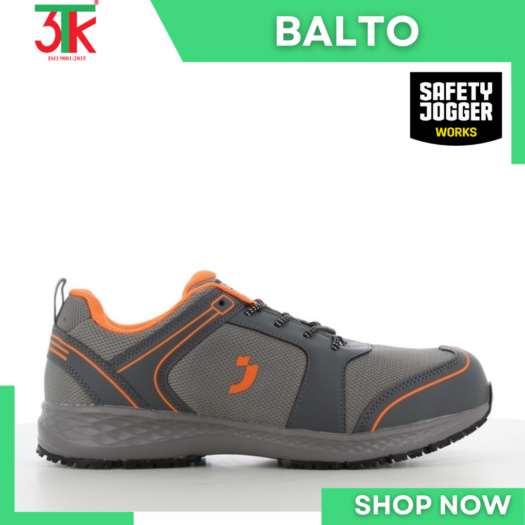 Giày Bảo hộ lao động Safety Jogger Balto S1 Siêu nhẹ Chống dầu, Chống Trơn Trượt, Chống va đập, Chống tĩnh điện sử dụng trong Công Trình Xây Dựng , Phân xưởng sản xuất