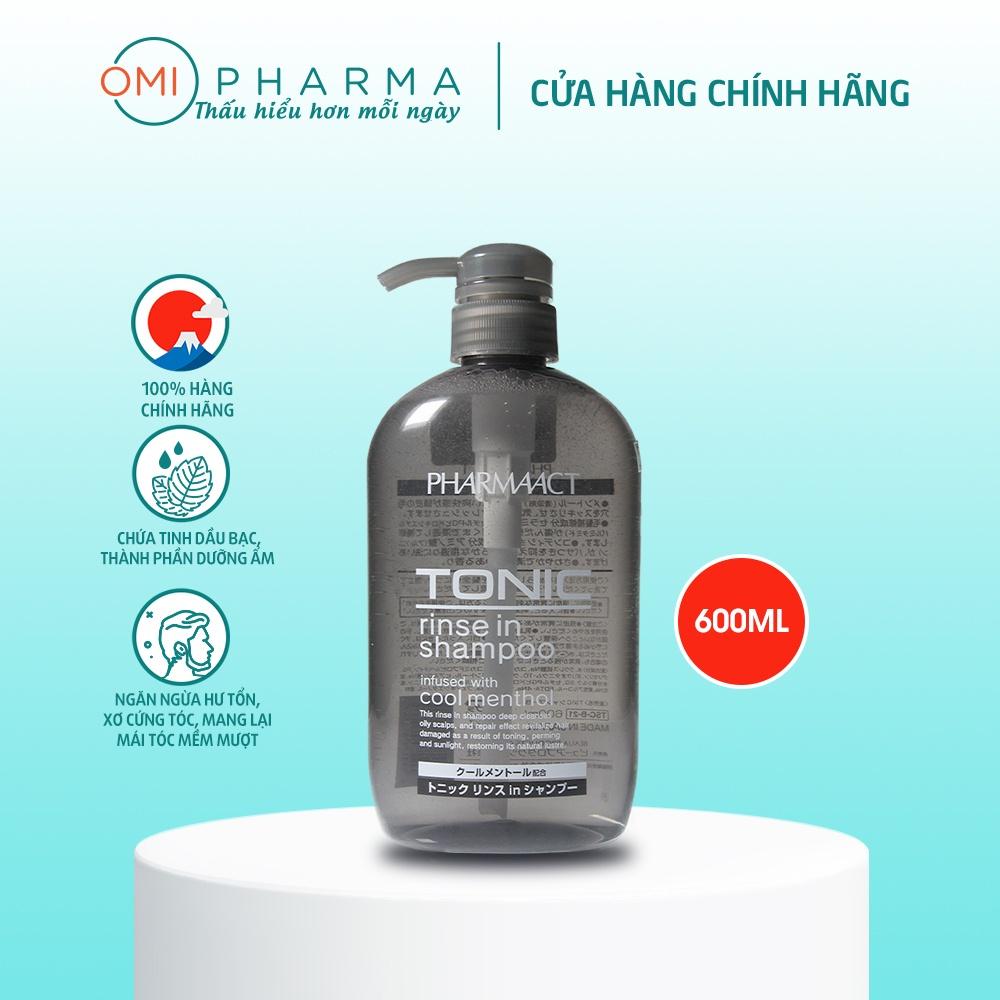 Dầu Gội Xả Cho Nam Bạc Hà Mát Lạnh Pharmaact Tonic Rinse In Shampoo (550ml)