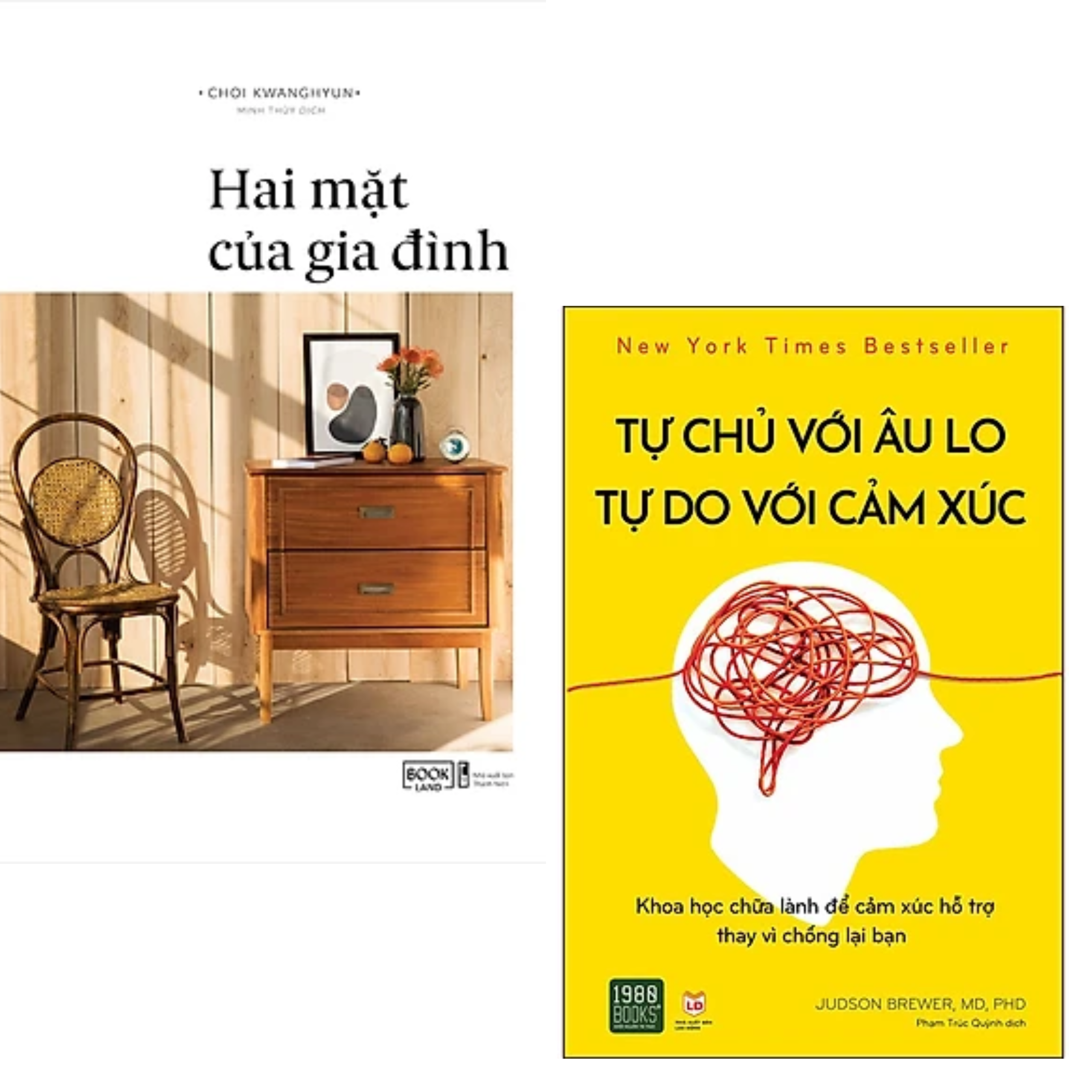 COMBO 2 cuốn sách Tư duy, kĩ năng sống - Hai Mặt Của Gia Đình + Tự Chủ Với Âu Lo, Tự Do Với Cảm Xúc