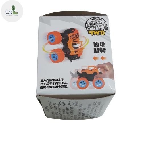 Xe ô tô địa hình mini, chạy đà quán tính, xoay 360 độ, gồm 4 màu xanh lá, tím, đỏ, cam