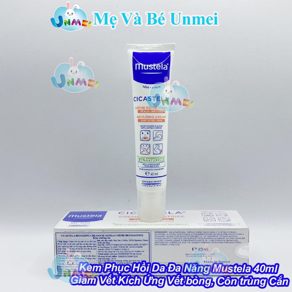 Kem Phục Hồi Da Đa Năng Mustela Cicastela Repairing Cream 40ml Dành Cho Bé Từ Sơ Sinh Và Trẻ Em