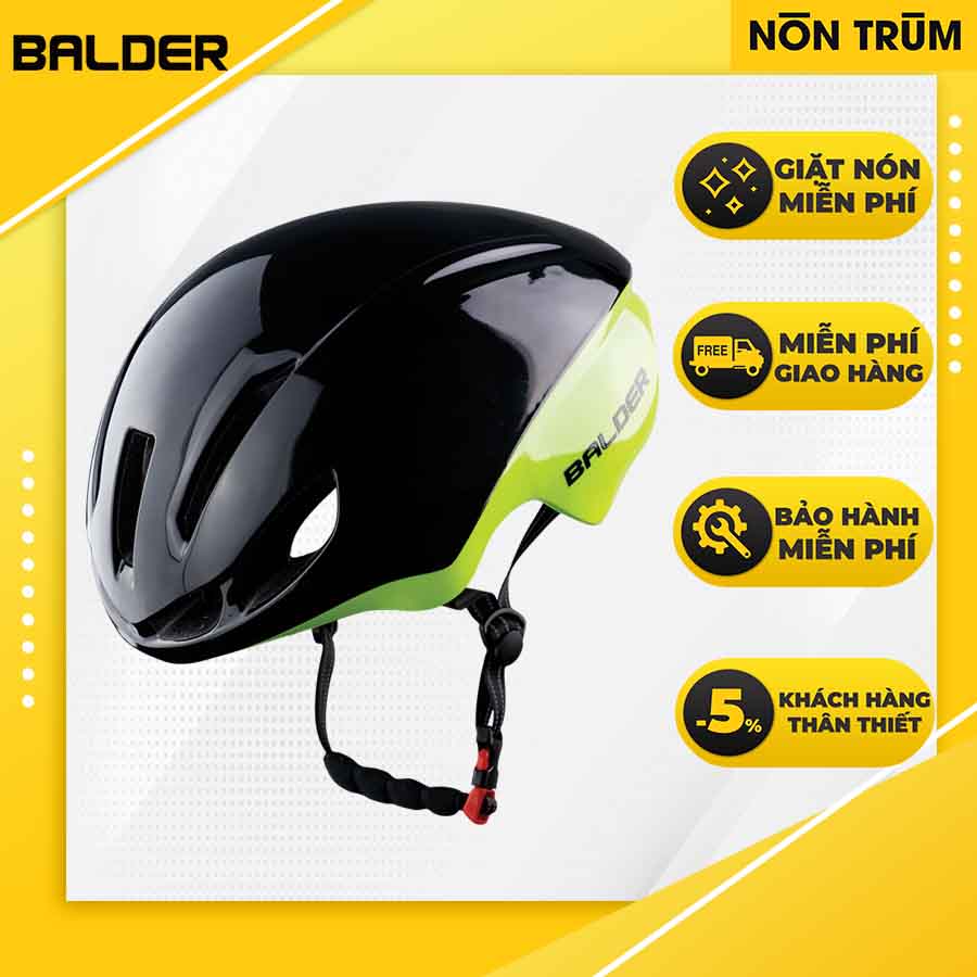 Nón bảo hiểm xe đạp thể thao BALDER TT1 B79 cao cấp ĐEN LÁ