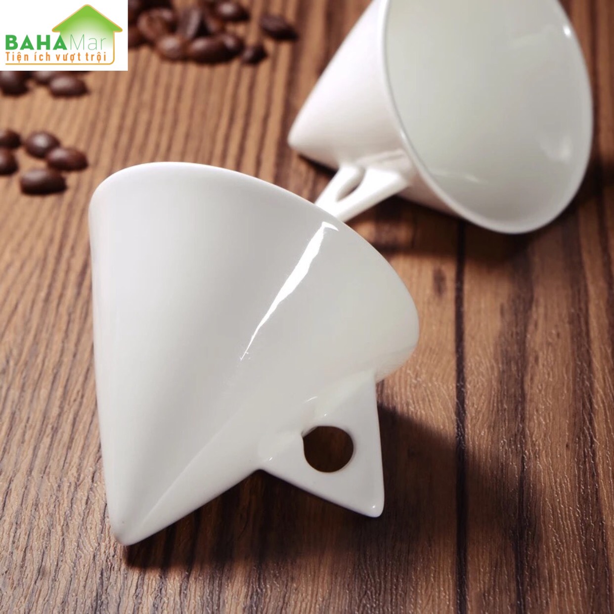 TÁCH CÀ PHÊ HÌNH NÓN BẰNG SỨ XƯƠNG CAO CẤP "BAHAMAR" Thiết kế hình Nón nhìn như kim tự tháp rất tinh tế và đẹp mắt - như một tác phẩm nghệ thuật