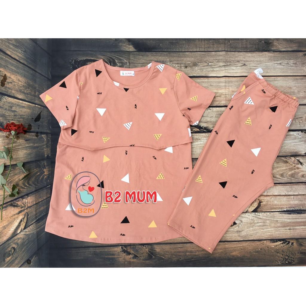 Bộ cotton ngố in hình 2in1