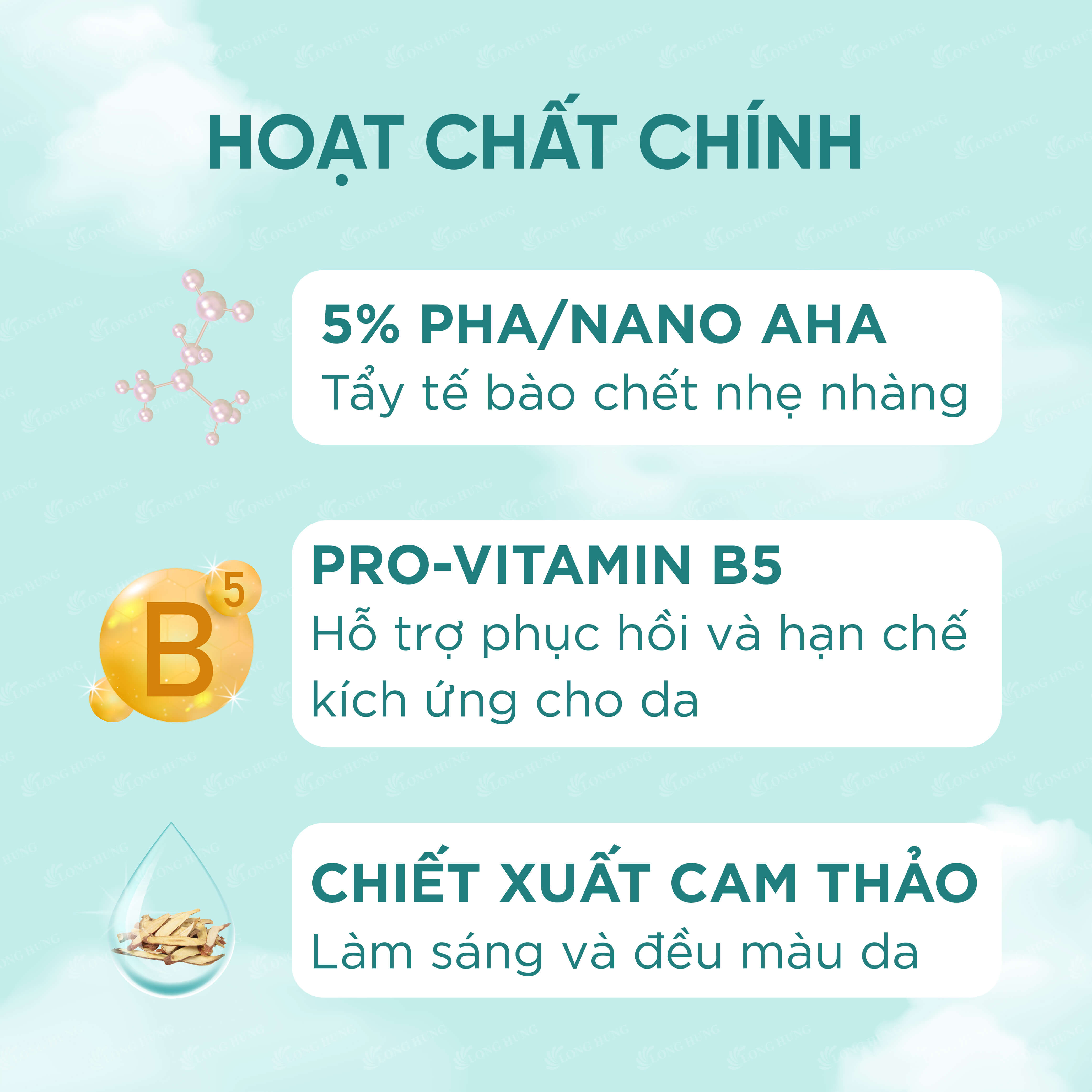 Dung dịch cân bằng da và tẩy tế bào chết Emmié Daily Glow Exfoliating Solutions Toner 5% PHA/NANO AHA (50ml/230ml) - Hàng chính hãng