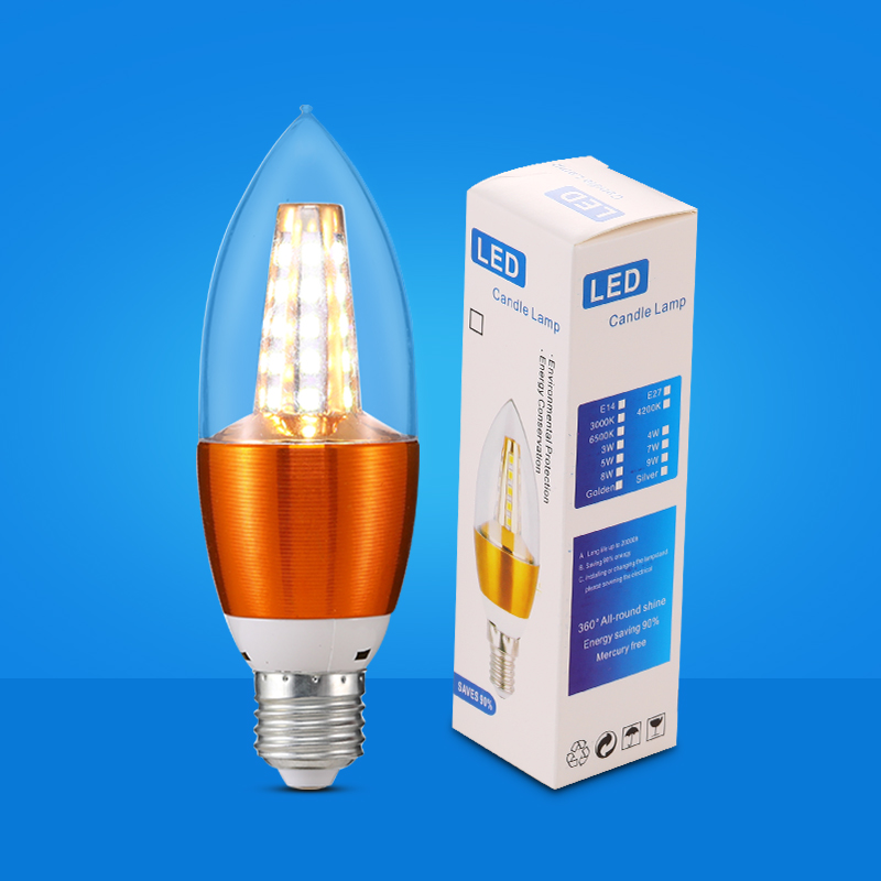 Bộ 10 bóng đèn nến Led đui E27 kiểu dáng độc đáo