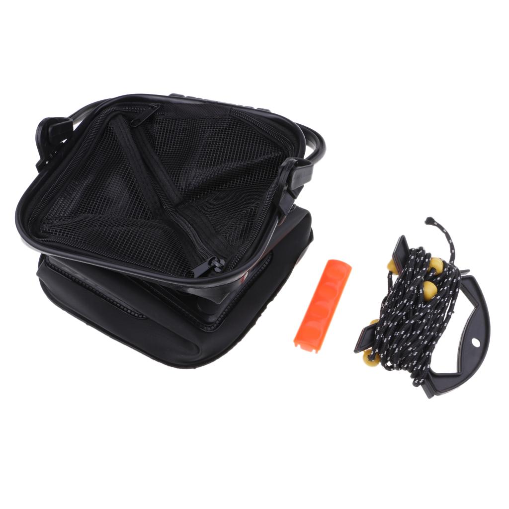 Collapsible Folding Fishing Bucket Outdoor Camping Panic Water Bucket Black