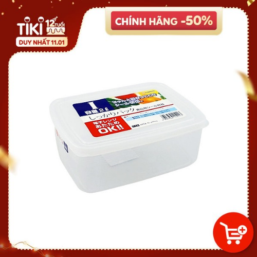 Hộp đựng thực phẩm 2L nắp dẻo nội địa Nhật Bản