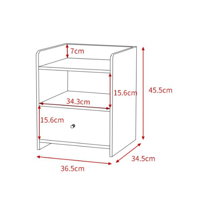 Tủ đầu giường vân gỗ sang trọng thiết kế nhỏ gọn  FNL-104