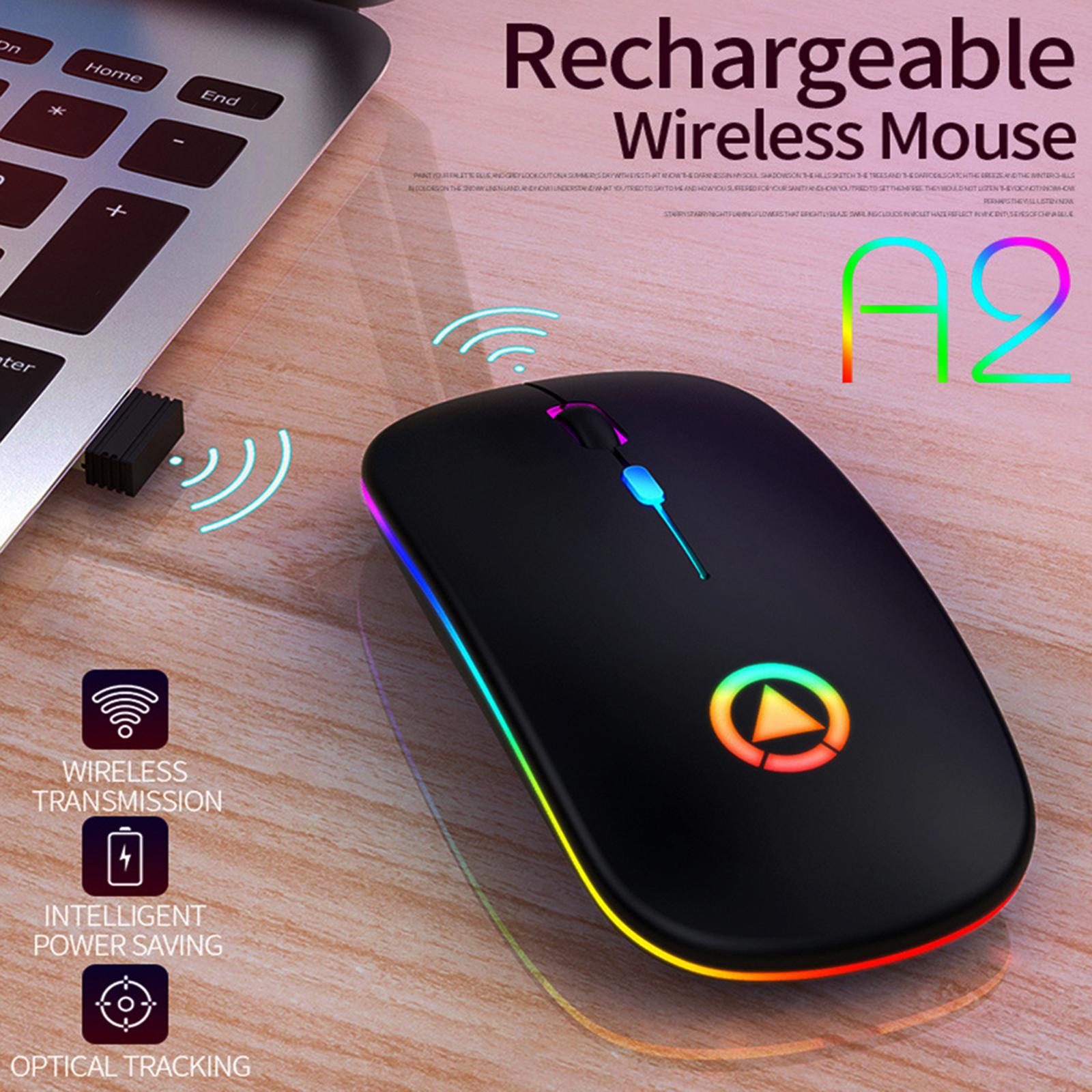 2.4GHz Wireless Mice Silent Mouse Rechargeable Adjustable DPI for Computer Laptop Tablet Desktop Multi Button Cordless