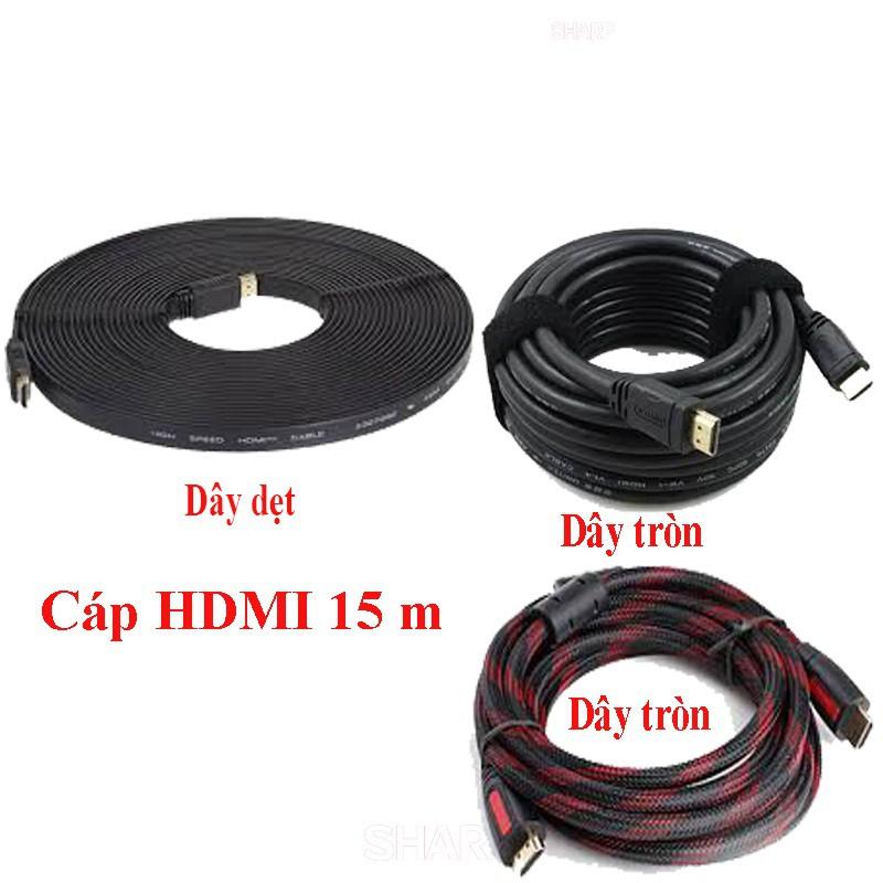 Cáp HDMI Dây Tròn lưới dài 20 mét Chuẩn 1.4V chống nhiễu - HDMI to HDMI 2 đầu đực