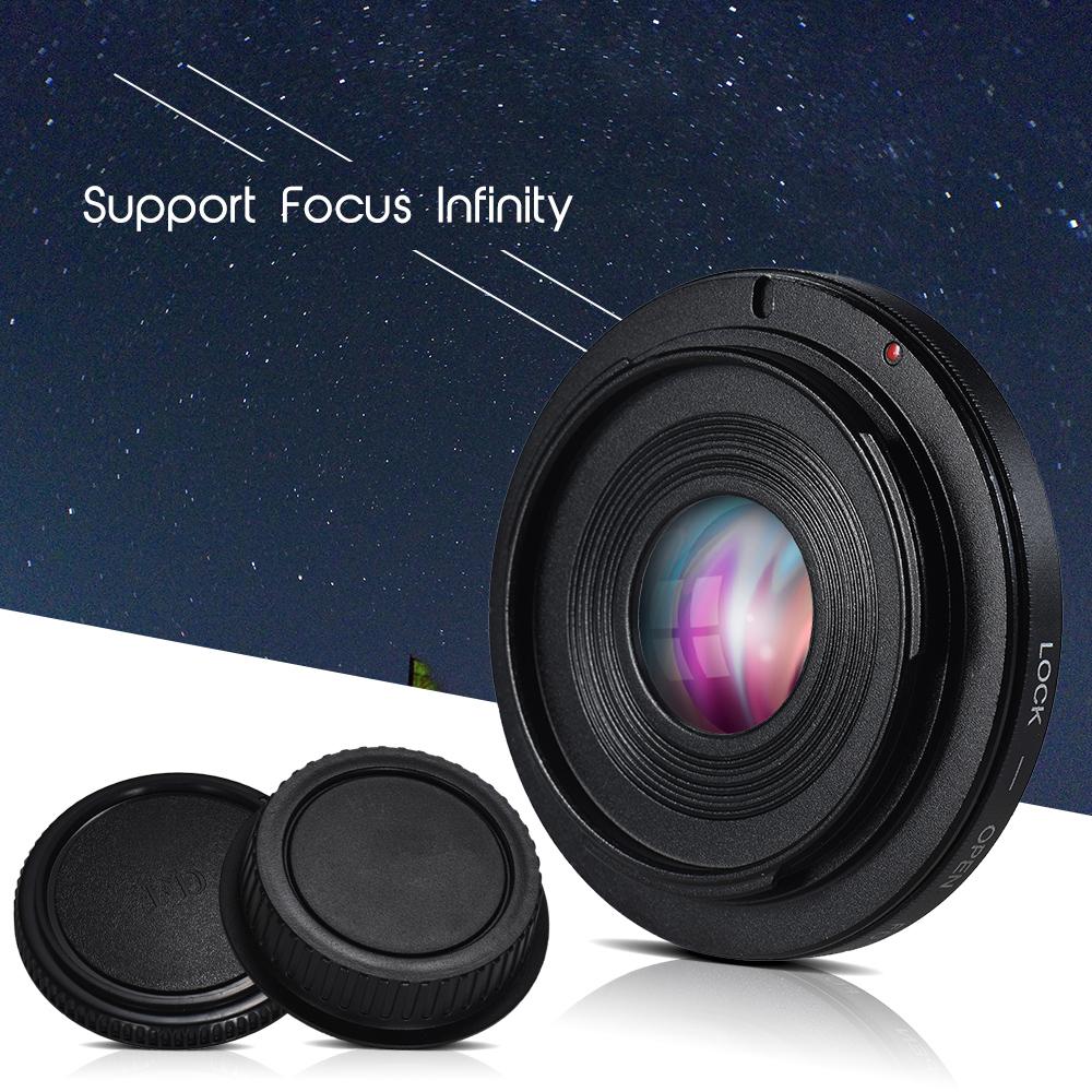 FD-EOS Lens Mount Adapter Camera Lens Adapter Ring with Optical Glass Focus Infinity FD Lens to EOS EF Mount Body for