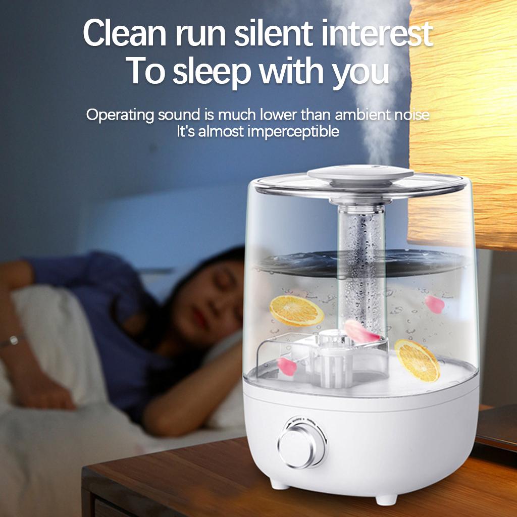 Ultrasonic Air Humidifier Quiet Essential Oil Diffuser UK Plug Aromatherapy