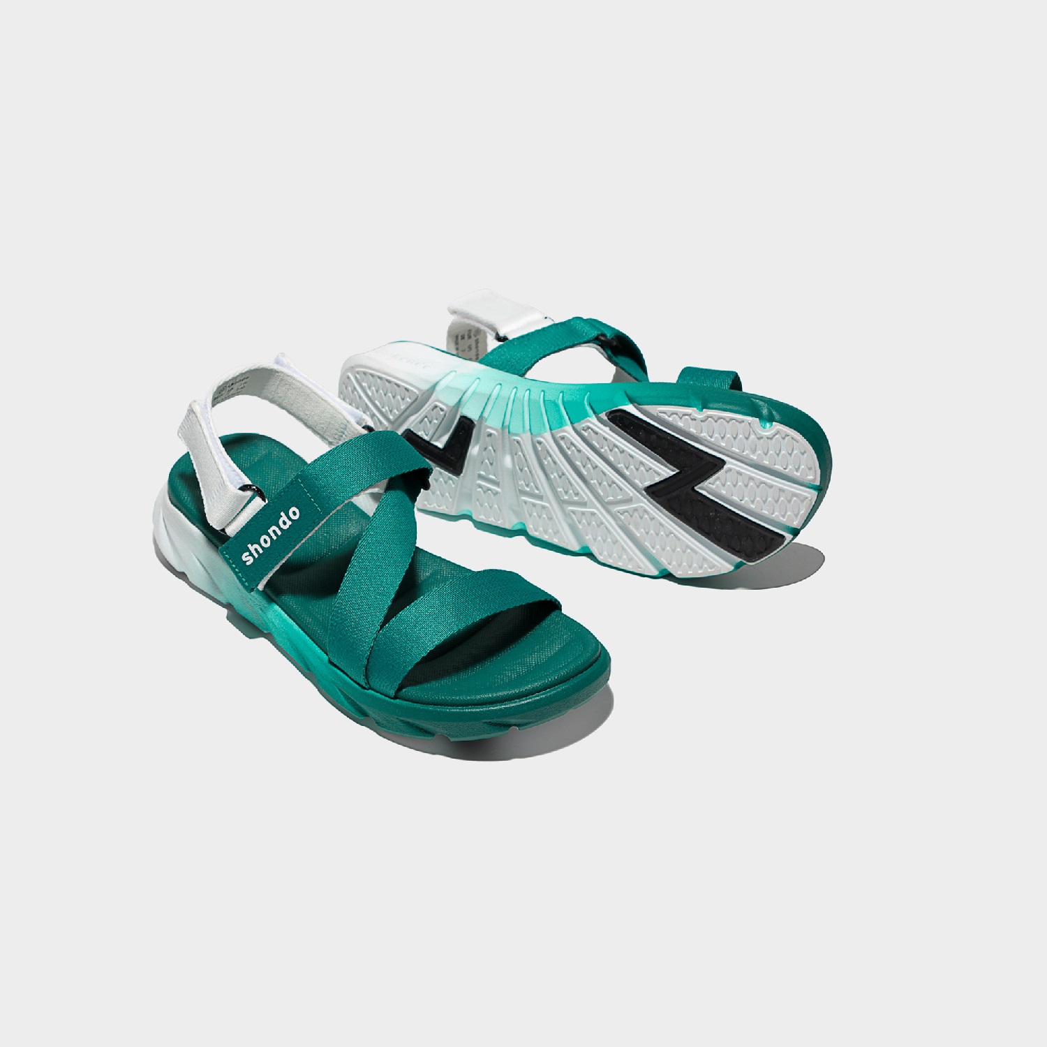 Giày Sandal Shondo F6 Sport Ombre Đế 2 Màu Xanh Trắng F6S0330