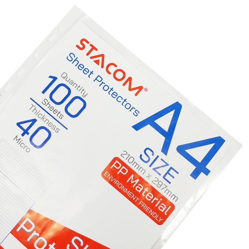 Bộ 100 Bìa Lá A4 11 Lỗ - Stacom D3040