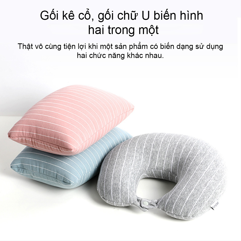 Gối Kê Cổ Chữ U Giúp Giảm Đau Cổ, Biến Hình 2 Trong 1, Phù Hợp Cho Văn Phòng Và Du Lịch