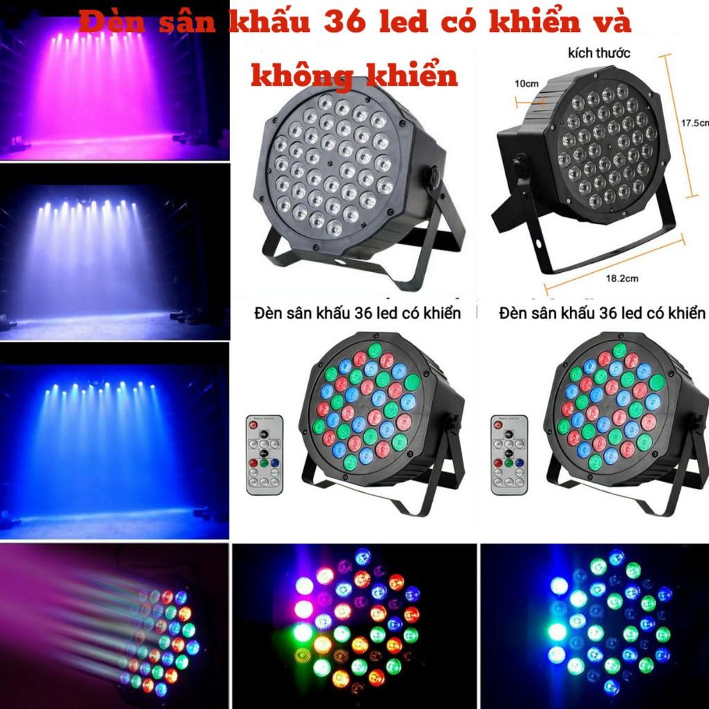 Đèn Led sân khấu Flat Par Light 36 cảm ứng âm thanh 2 loại có khiển và không khiển – 7 chế độ hiệu ứng 3 màu