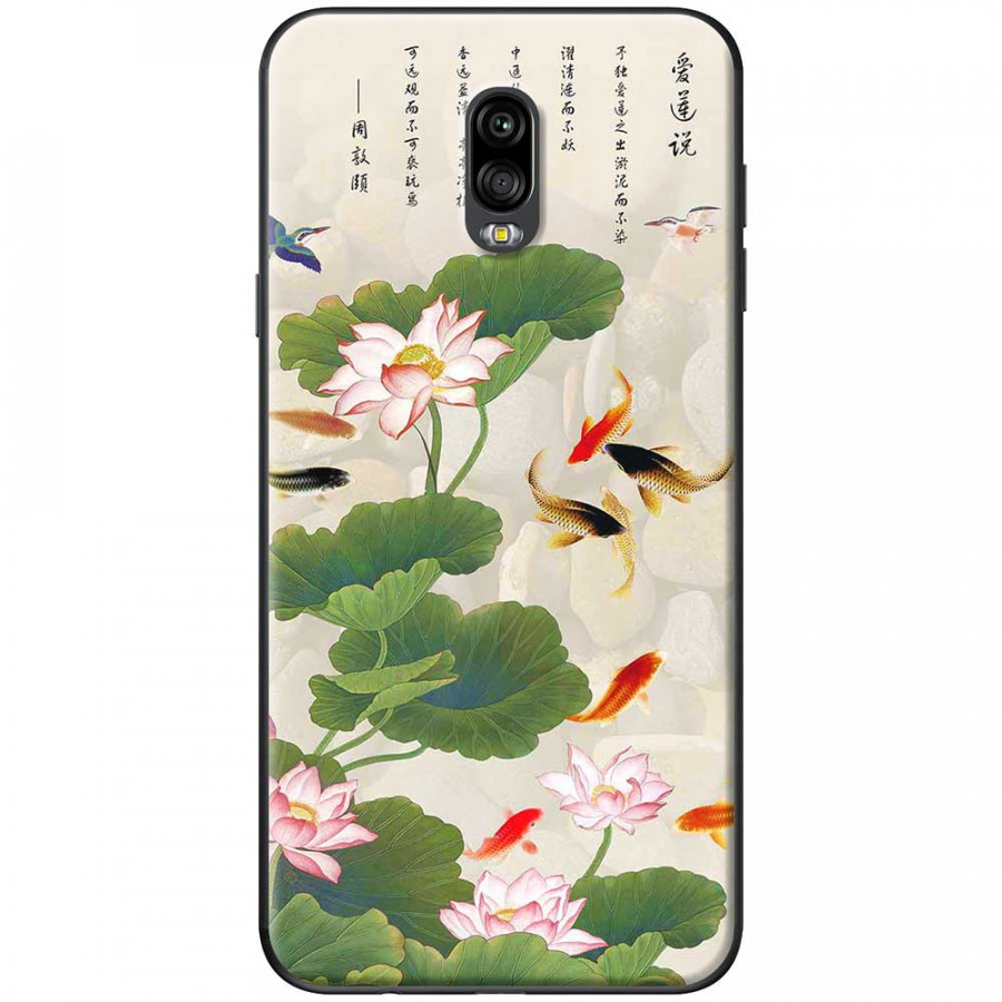 Ốp lưng dành cho Samsung Galaxy J7 Plus mẫu Hoa sen cá