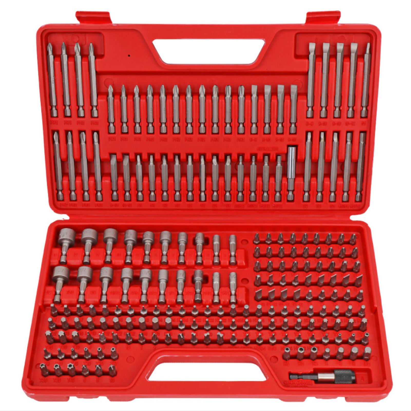 208Pcs Magnetic Screwdriver Bit Set Impact Ready Drill Driver Bits Tool Kit